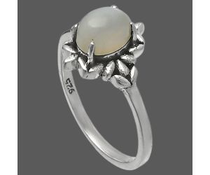Srilankan Moonstone Ring size-6 SDR229790 R-1721, 7x5 mm