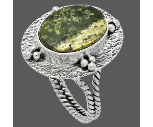 Natural Chrysotile Ring size-9 SDR229853 R-1722, 10x14 mm