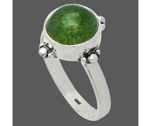 Nephrite Jade Ring size-8.5 SDR230044 R-1119, 10x10 mm