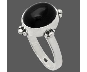 Black Onyx Ring size-9 SDR230064 R-1119, 10x12 mm
