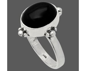 Black Onyx Ring size-8.5 SDR230066 R-1119, 10x12 mm