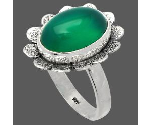Green Onyx Ring size-8 SDR230077 R-1241, 10x14 mm