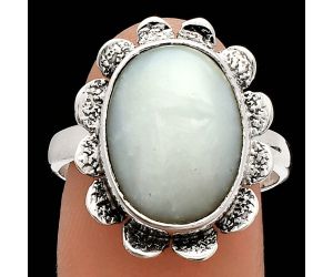 White Opal Ring size-8.5 SDR230086 R-1241, 11x15 mm