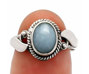 Angelite Ring size-7 SDR230164 R-1405, 6x8 mm