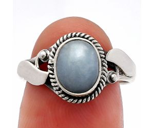 Angelite Ring size-7 SDR230165 R-1405, 7x9 mm