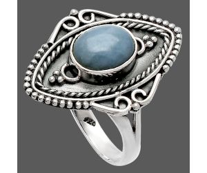 Angelite Ring size-8 SDR230203 R-1557, 7x9 mm