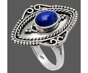 Lapis Lazuli Ring size-8 SDR230211 R-1557, 6x8 mm