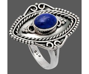 Lapis Lazuli Ring size-7 SDR230217 R-1557, 6x8 mm