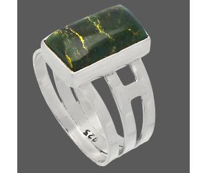 Green Fuchsite Ring size-9 SDR230318 R-1400, 8x14 mm