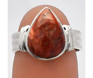 Red Moss Agate Ring size-6.5 SDR230326 R-1470, 10x13 mm