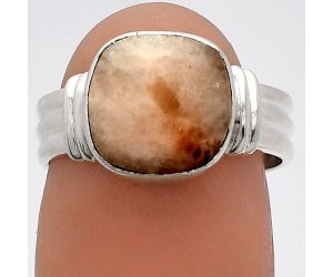 Pink Opal Ring size-6.5 SDR230327 R-1470, 10x10 mm