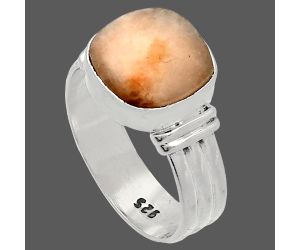 Pink Opal Ring size-6.5 SDR230327 R-1470, 10x10 mm