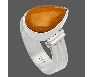 Honey Dendritic Opal Ring size-7 SDR230332 R-1470, 9x13 mm