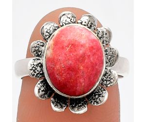 Pink Thulite Ring size-7 SDR230354 R-1241, 9x11 mm