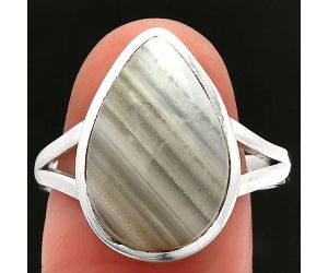 Banded Onyx Ring size-9.5 SDR230413 R-1005, 11x17 mm