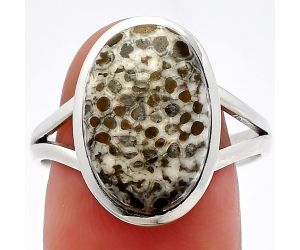 Stingray Coral Ring size-9.5 SDR230436 R-1005, 11x16 mm