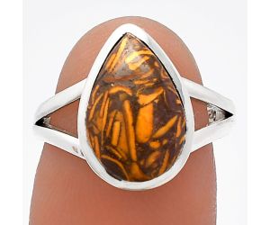 Coquina Fossil Jasper Ring size-7 SDR230524 R-1005, 9x14 mm