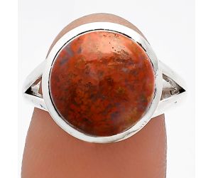Red Moss Agate Ring size-8 SDR230536 R-1005, 13x13 mm