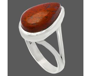 Red Moss Agate Ring size-8 SDR230548 R-1005, 10x15 mm