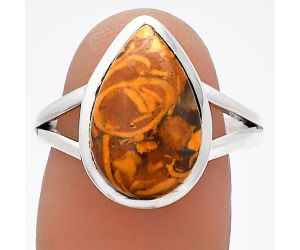 Coquina Fossil Jasper Ring size-9 SDR230573 R-1005, 10x15 mm