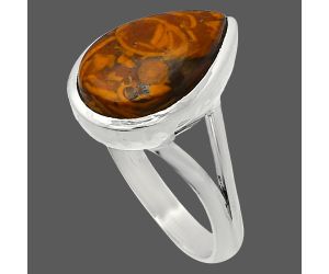 Coquina Fossil Jasper Ring size-9 SDR230573 R-1005, 10x15 mm