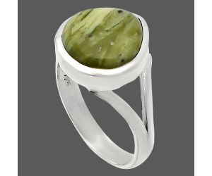 Natural Serpentine Ring size-8 SDR230580 R-1005, 12x12 mm