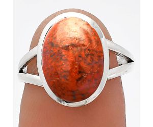Red Moss Agate Ring size-7 SDR230583 R-1005, 10x13 mm