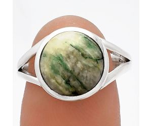 Tree Weed Moss Agate Ring size-8 SDR230602 R-1005, 11x11 mm