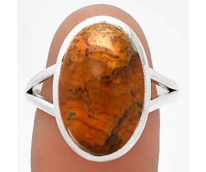 Red Moss Agate Ring size-9.5 SDR230623 R-1005, 11x18 mm