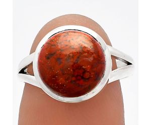 Red Moss Agate Ring size-7 SDR230641 R-1005, 11x11 mm