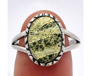 Natural Chrysotile Ring size-9 SDR230709 R-1074, 10x14 mm
