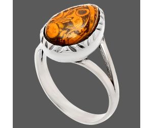 Coquina Fossil Jasper Ring size-8 SDR230741 R-1074, 9x14 mm