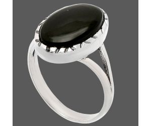 Black Onyx Ring size-9.5 SDR230912 R-1074, 11x17 mm