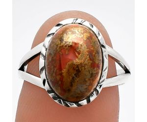 Rare Cady Mountain Agate Ring size-7 SDR230918 R-1074, 9x13 mm