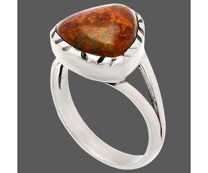 Red Moss Agate Ring size-7 SDR230964 R-1074, 11x11 mm