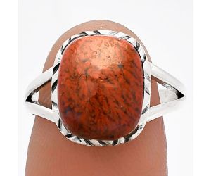 Red Moss Agate Ring size-8 SDR230990 R-1074, 10x12 mm