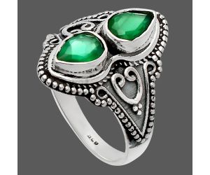 Green Onyx Ring size-8.5 SDR231167 R-1347, 7x5 mm