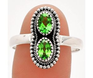 Lab Created Emerald Ring size-7 SDR231219 R-1386, 6x4 mm