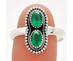 Green Onyx Ring size-9 SDR231243 R-1386, 6x4 mm