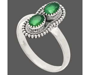 Green Onyx Ring size-9 SDR231243 R-1386, 6x4 mm