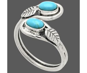 Adjustable - Natural Rare Turquoise Nevada Aztec Mt Ring size-8 SDR231284 R-1483, 6x4 mm