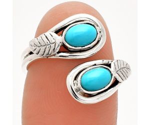 Adjustable - Natural Rare Turquoise Nevada Aztec Mt Ring size-7 SDR231287 R-1483, 6x4 mm