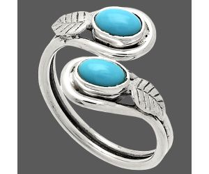 Adjustable - Natural Rare Turquoise Nevada Aztec Mt Ring size-7 SDR231287 R-1483, 6x4 mm