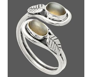 Srilankan Moonstone Ring size-7 SDR231338 R-1483, 6x4 mm