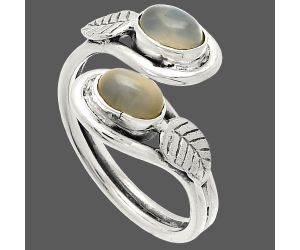 Srilankan Moonstone Ring size-7 SDR231339 R-1483, 6x4 mm
