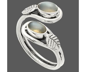 Srilankan Moonstone Ring size-7 SDR231343 R-1483, 6x4 mm