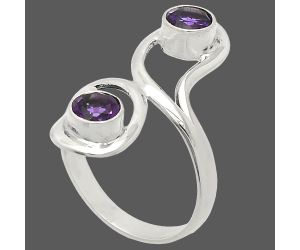African Amethyst Ring size-7 SDR231348 R-1723, 5x5 mm