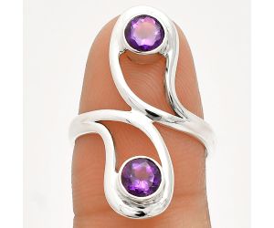 African Amethyst Ring size-8 SDR231354 R-1723, 5x5 mm