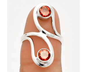 Hessonite Garnet Ring size-6 SDR231360 R-1723, 5x5 mm