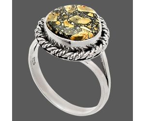 Maligano Jasper Ring size-9.5 SDR231433 R-1014, 12x12 mm